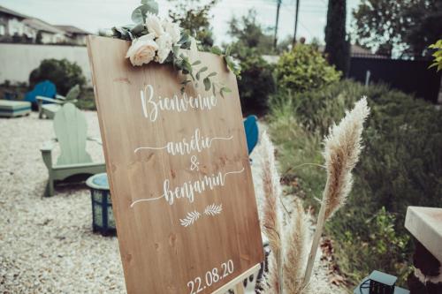 panneau de bienvenue mariage gironde