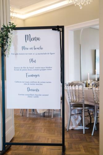 panneau menu mariage pancarte