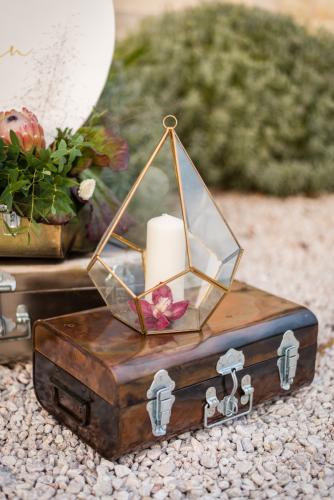 terrarium valise vintage mariage